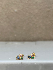 Modernist Bezel Crystal Studs