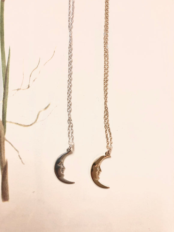 Man in the Moon Necklace (multiple options)
