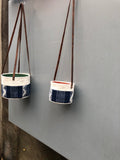 Indigo Natural Canvas Hanging Planter (size options)