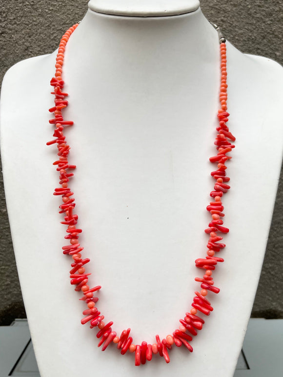Vintage Coral Shard Necklace