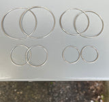 Sterling Silver Hoops (size options)