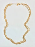 Triple Strand Gold Link Necklace