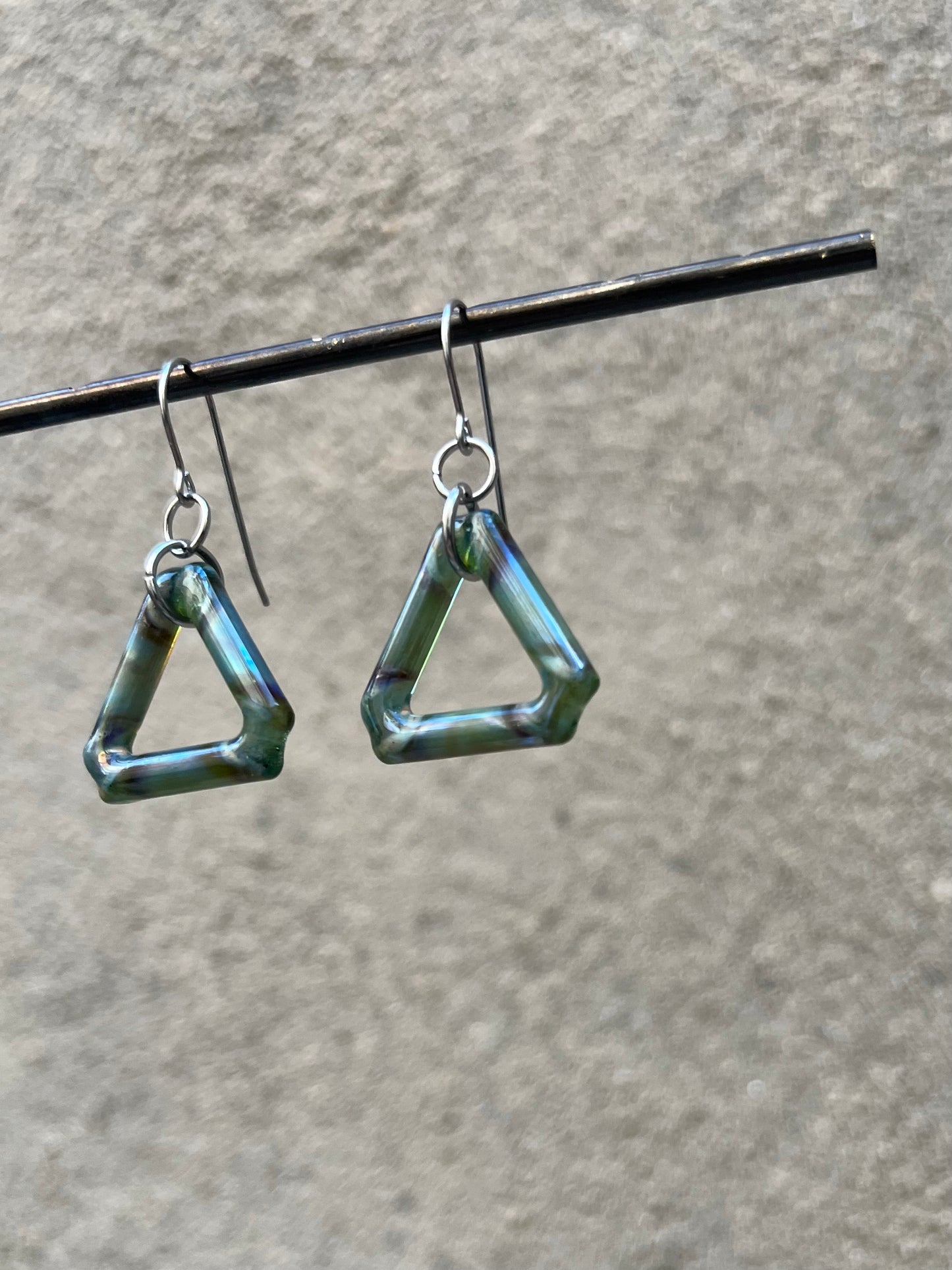 Glass Triangle Earring (color options)