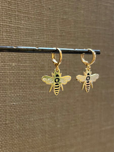 Bee Enamel Earrings