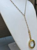 Long Y-drop Magnifying Glass Necklace