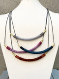 Yarn Curved Bar Necklace (multiple options)