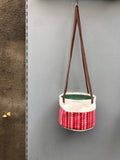 Red Natural Canvas Hanging Planter (size options)