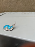 Turquoise Snail Brooch