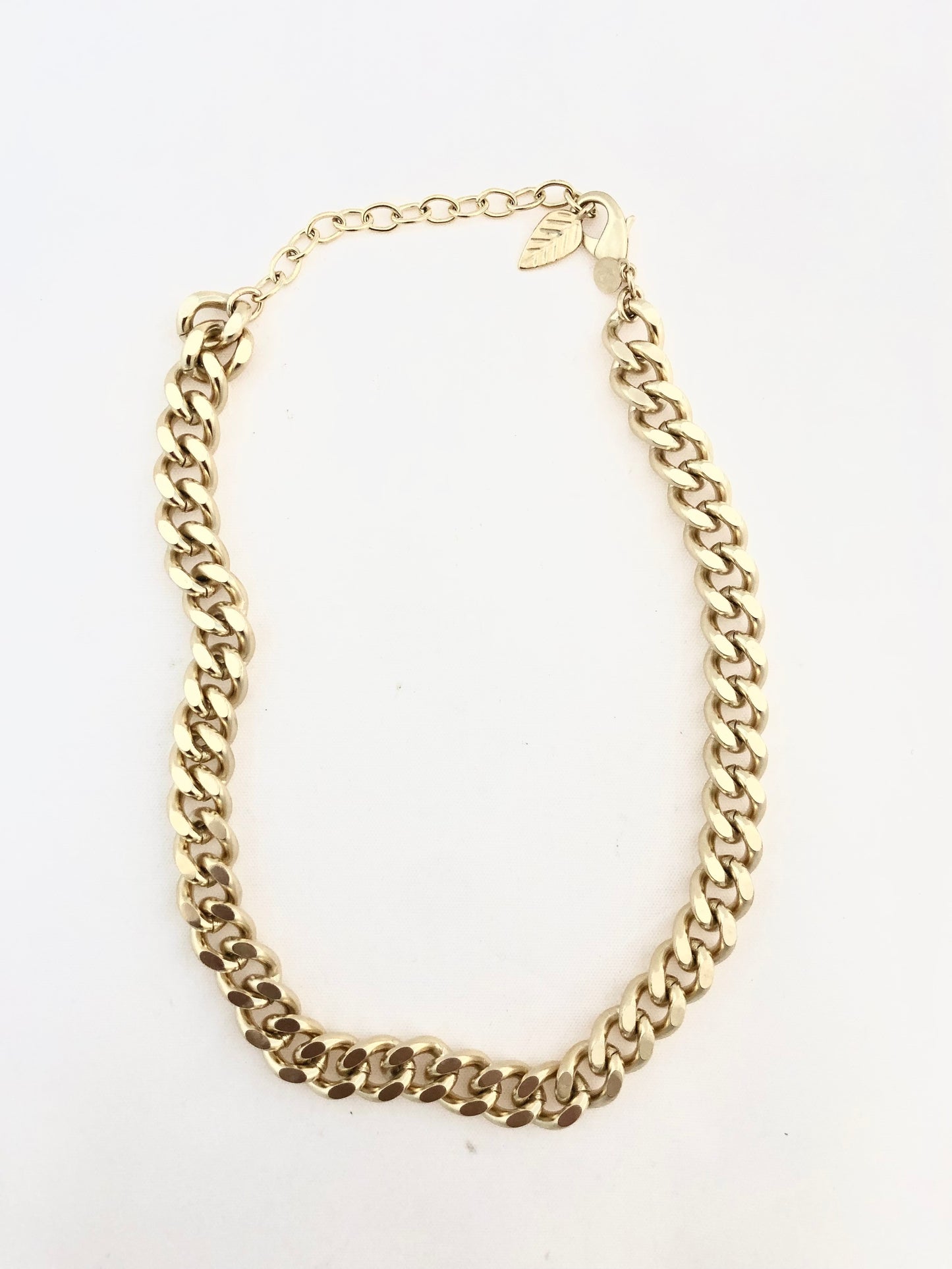 Heavy Gauge Gold Curb Necklace