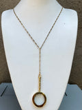 Long Y-drop Magnifying Glass Necklace