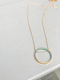 Small Blue Circle Necklace