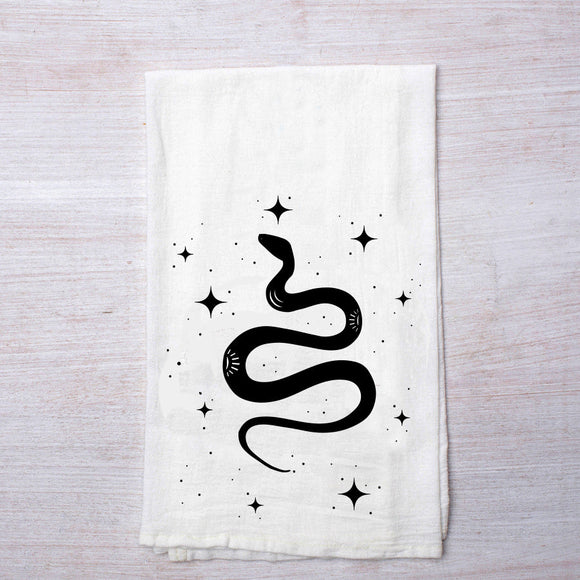 Snake Flour Sack Tea Towel